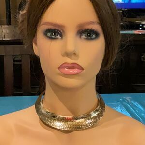 Brass modern necklace   